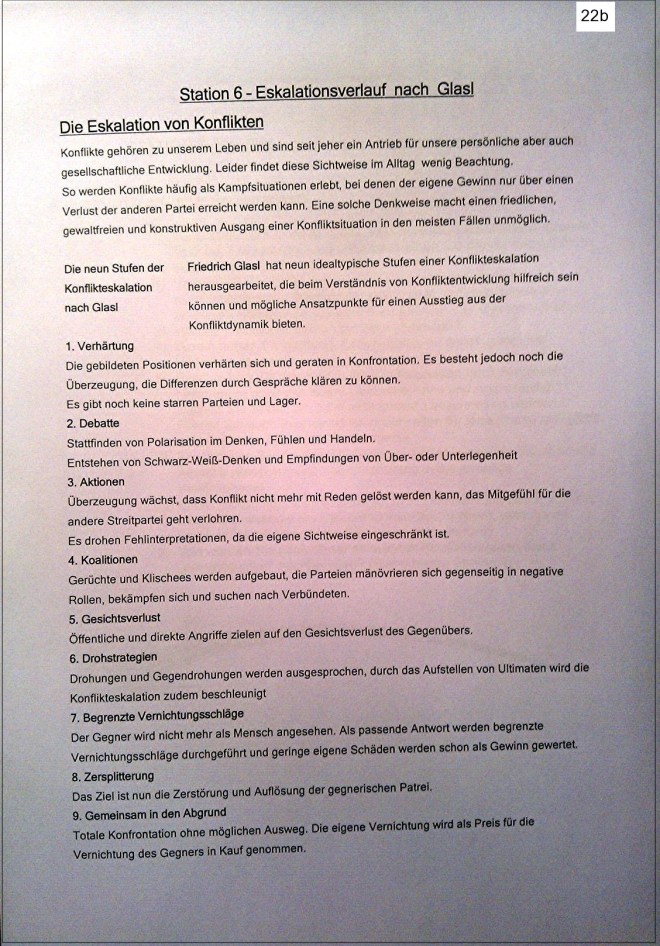 22bStation6Eskaltionsverlauf nach Glasl Text